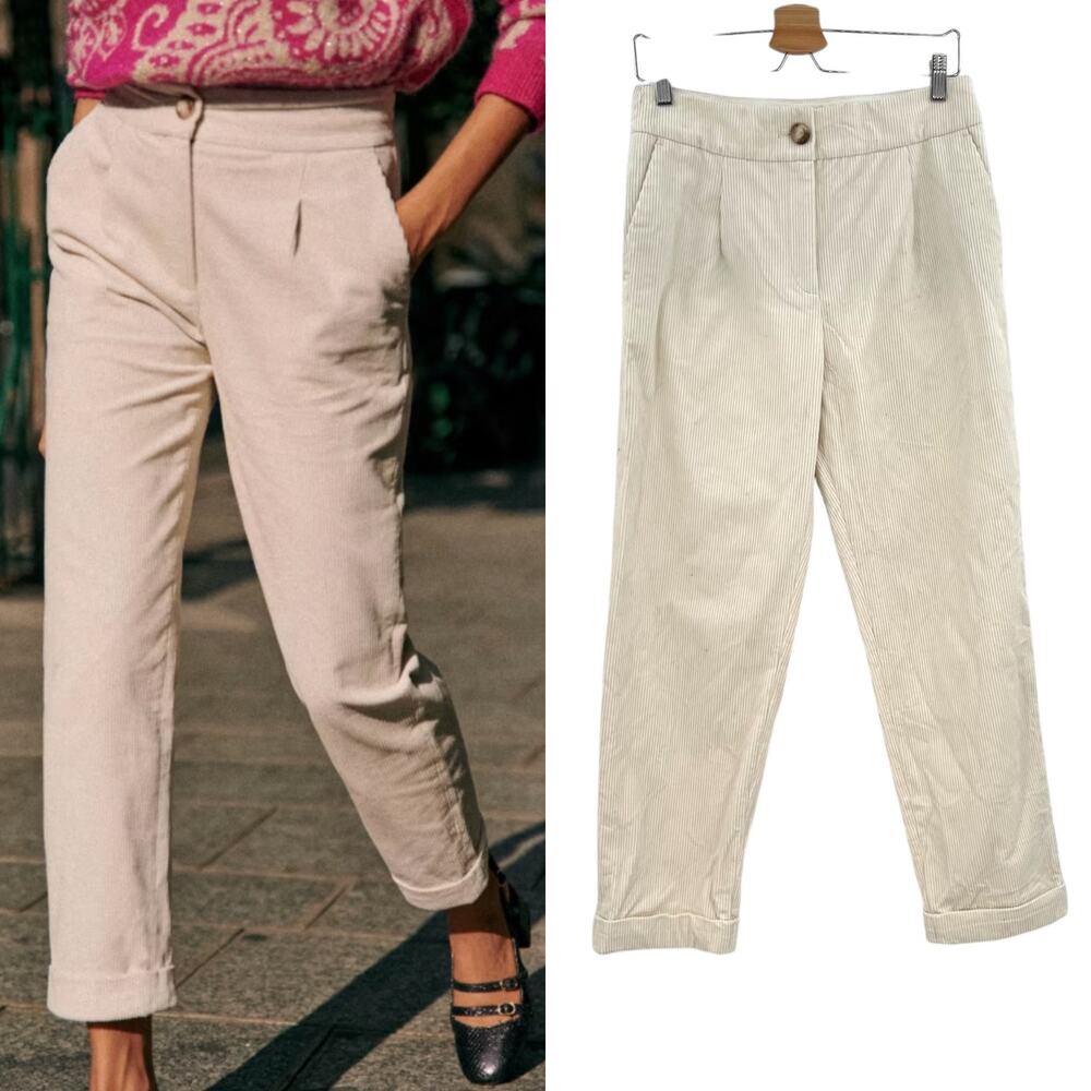 Sezane Cream Women's Pants
